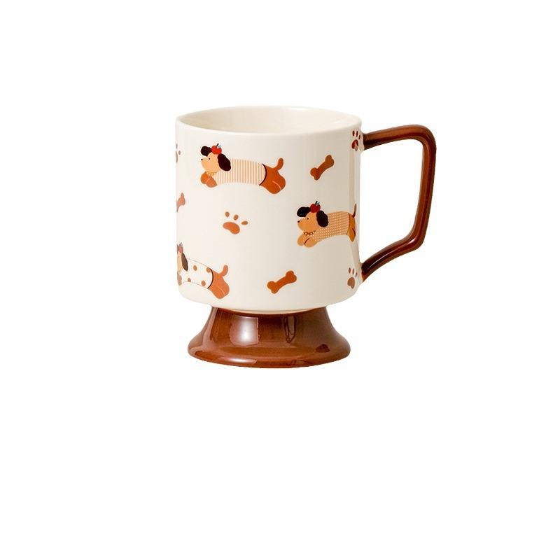 Ceramic Mug Coffee Milk Cup Couple Cup Goblet Glass Cartoon Water Cup Souvenir Birthday Gift