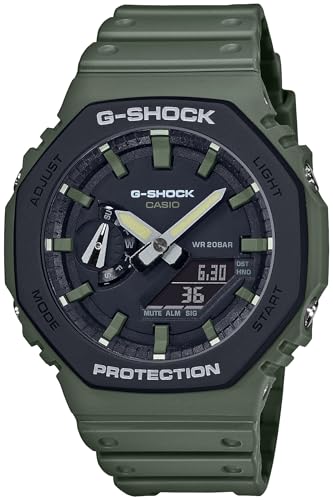

Casio G-SHOCK GA-2100 Series Men s Carbon Core Guard Digital Analog Combination Model, khak F