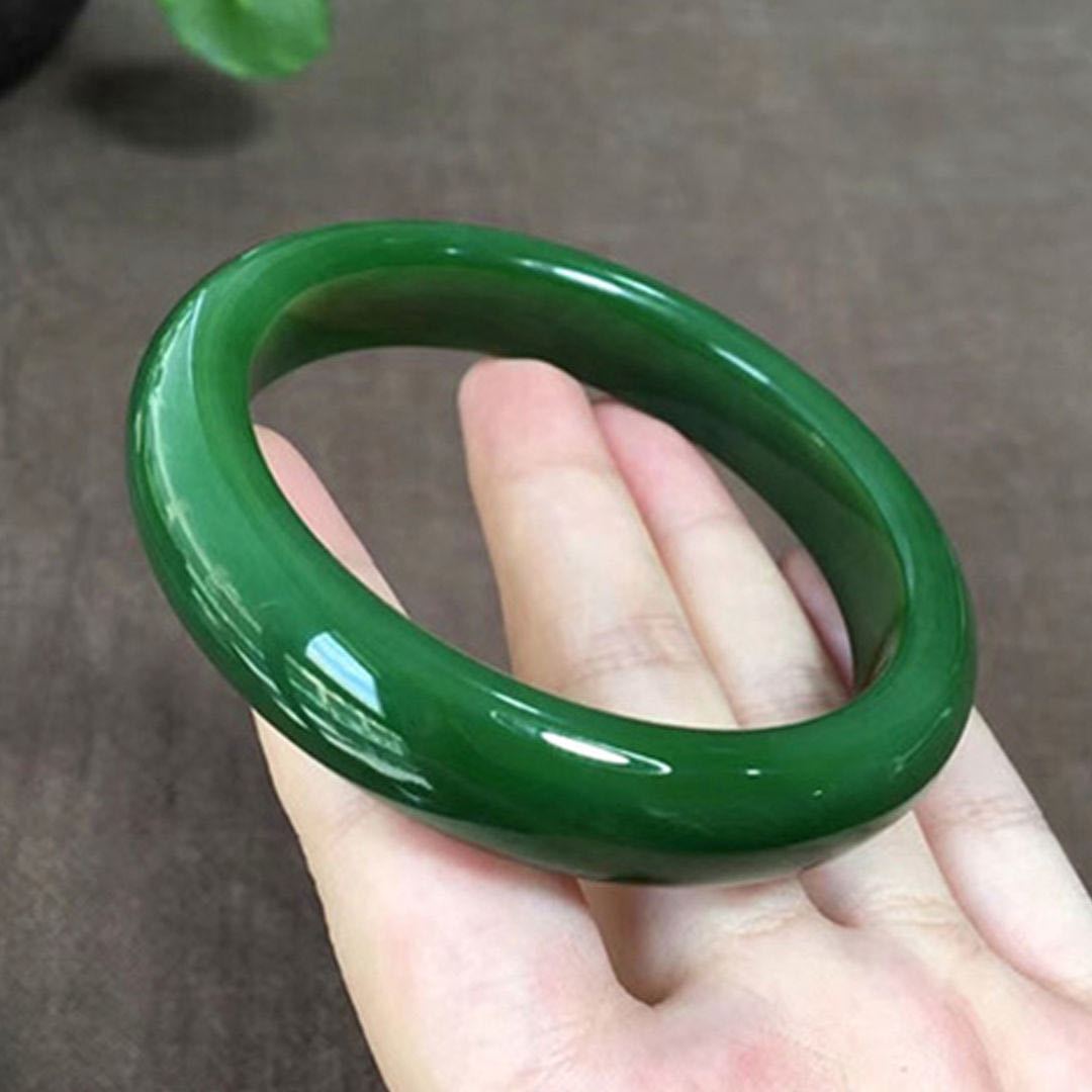 

Нефритовый браслет, Натуральный браслет Благородной супруги, Сине-белый браслет, Подарок, Украшения ручной работы 64MM