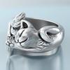 Novel Cat Design Open Ring - Stylish Women's Jewelry