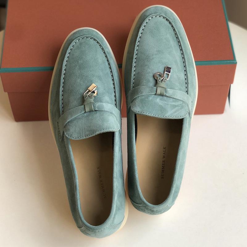 Europeiska & Amerikanska Mockasiner i Kohud - Mjuk Sula Brittisk Stil Slip-on Dam Casual Skor