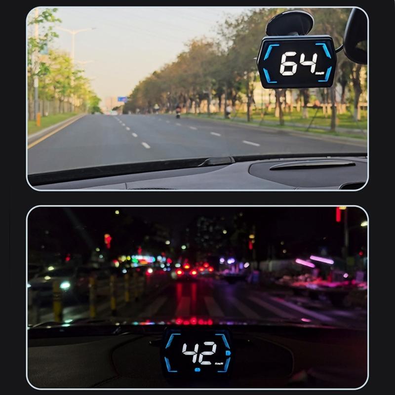 Auto HUD Projektor mit intelligenter Helligkeitsregelung Fahrzubehör für Sicherheit Head-Up-Display Schnelle Installation ABS