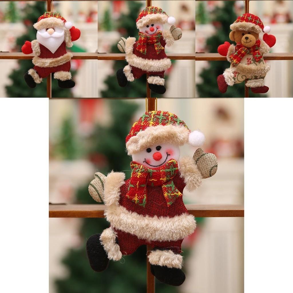 Păpuși fermecătoare de Crăciun cu Moș Crăciun, Om de zăpadă, Elan, Urs Perfecte pentru Ornamente festive de brad