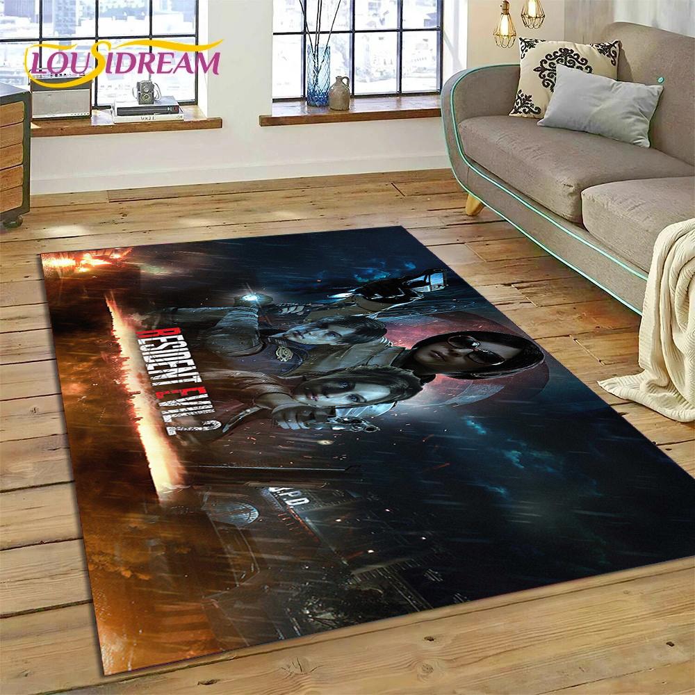 

3D Lastest Horro Games R-Resident Evil Rug Carpet for Living Room Bedroom Home Decor,Non-slip Decoration for Sofa Doormat Gifts 40x60cm( 15x23in )