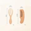 New Pattern 2pcs Baby Care Beech Wool Brush Bath Brush Massage Smooth Hair Massage Beech Flat Comb Baby Cleaning Products
