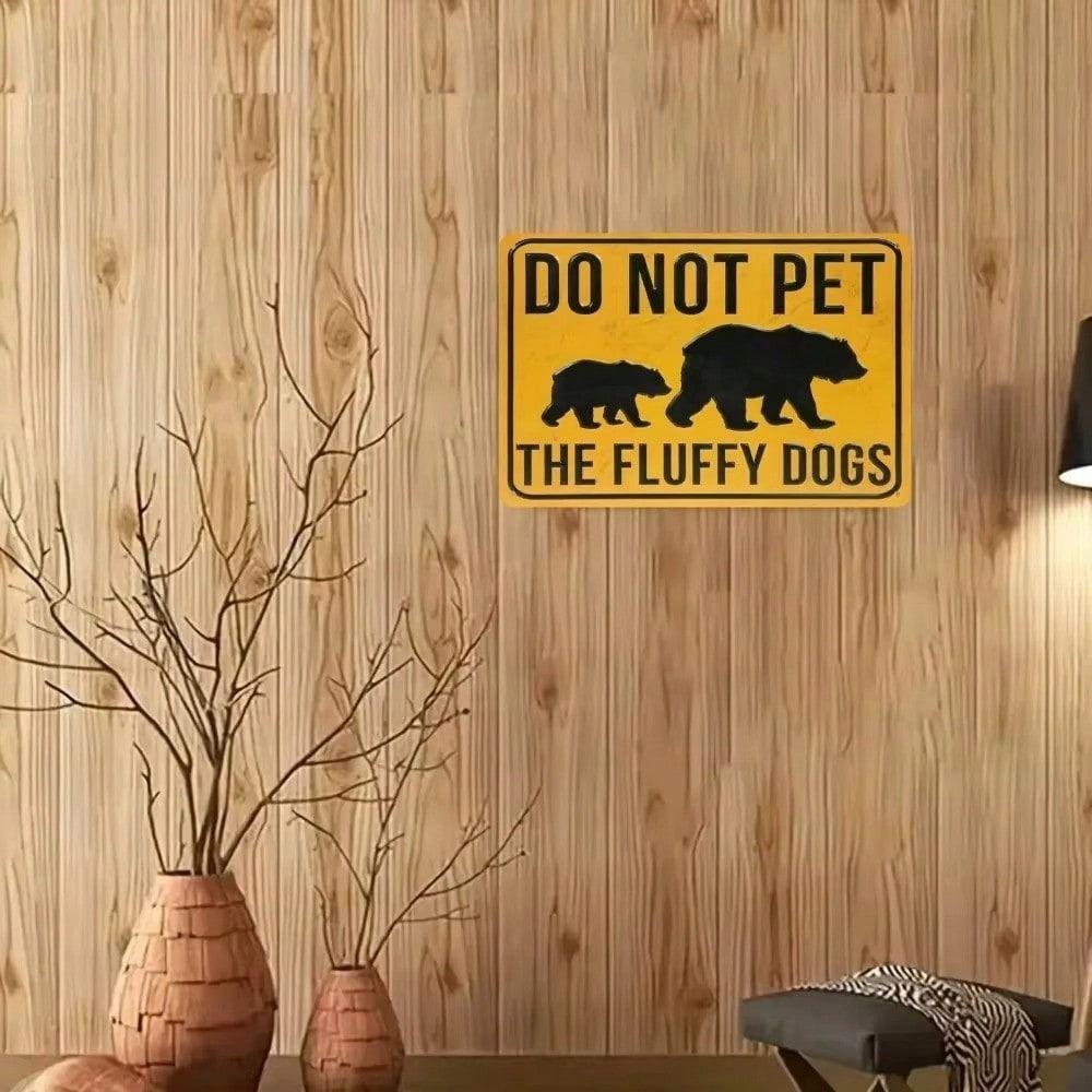 Metal Sign Vintage Bear Forest Wall Art Decor Camping Bar Man Cave