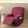 Solid Color Recliner Slipcover 4 Pieces Soft Armchair Cover with Pocket Anti Slip Washable Single Seat Sofa Couch Cover