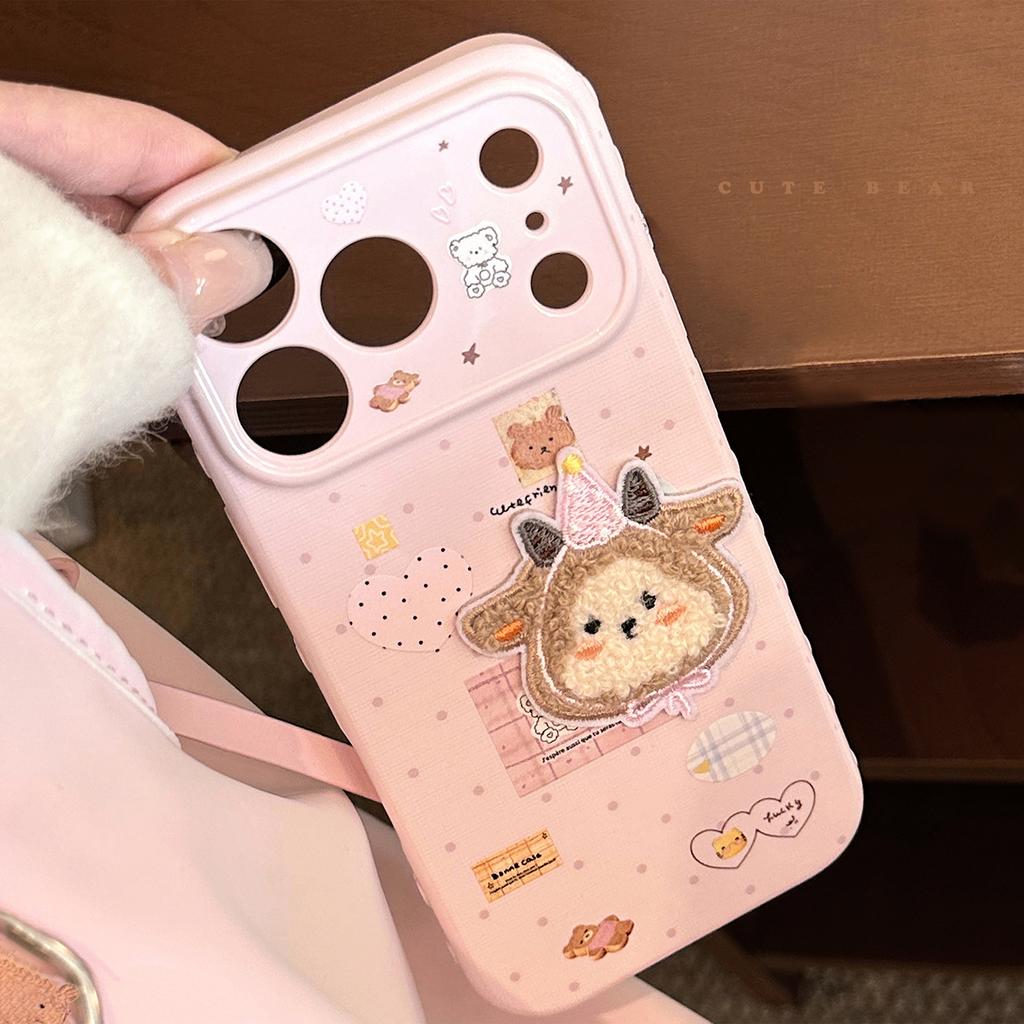 Plush cartoon collection apple 17promax mobile phone case iphone16 for 11 three-dimensional animals 1513