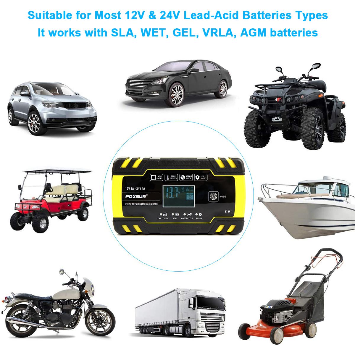 Автомобильное зарядное устройство 12 В/24 В 6-150 Ач — фото 8