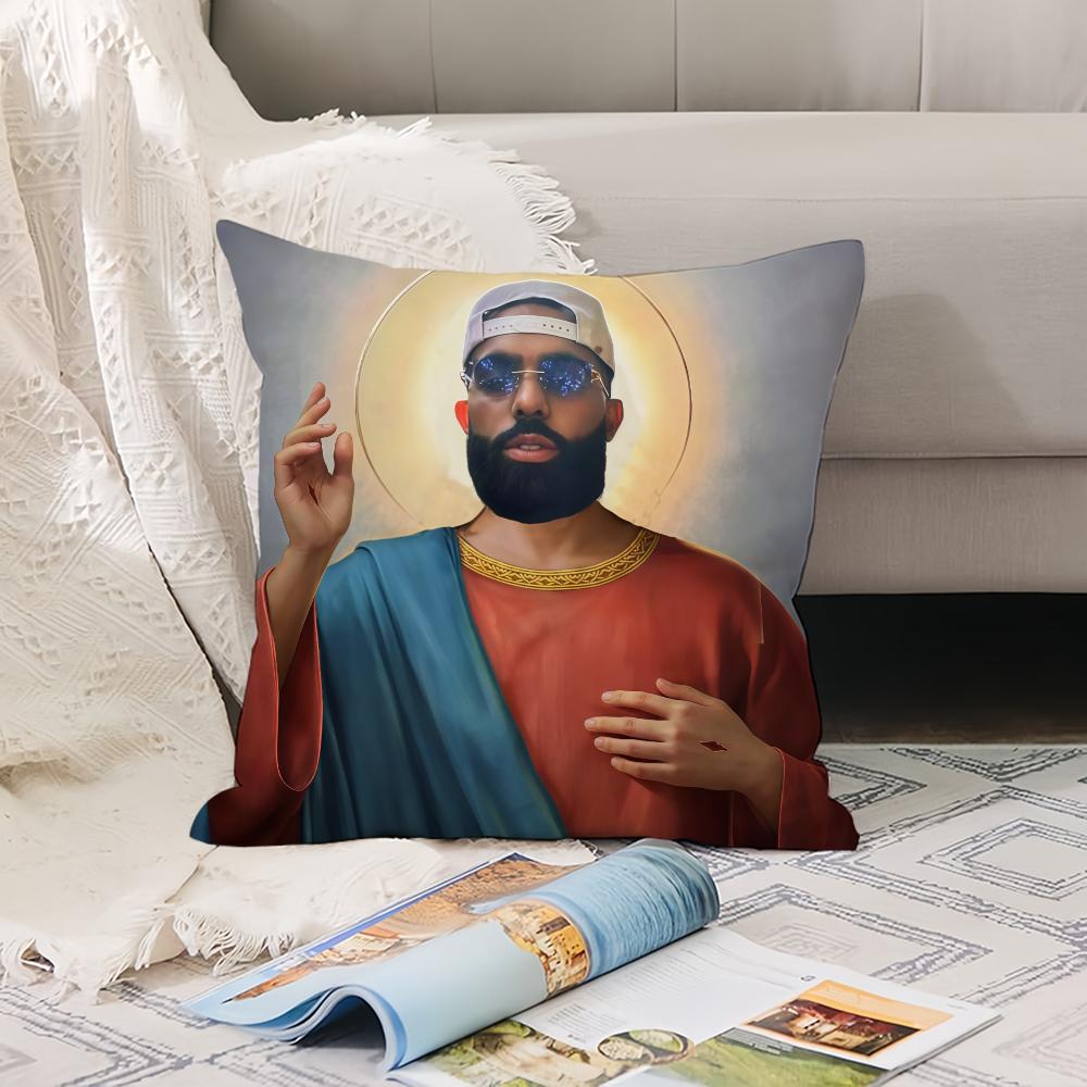 American Rapper Eladio Carrion Pillow Case Office Cushions Suitable For Sofa Car Bedroom Decorative Cushion Cover