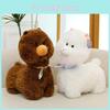Cute And White Brown Alpaca Plush Toys With Scarves For Companionship Children