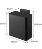Yamazaki Tower Magnetic Trash Can with Lid, Black, Approx. W17 x D9.5 x H17cm, Model 4269