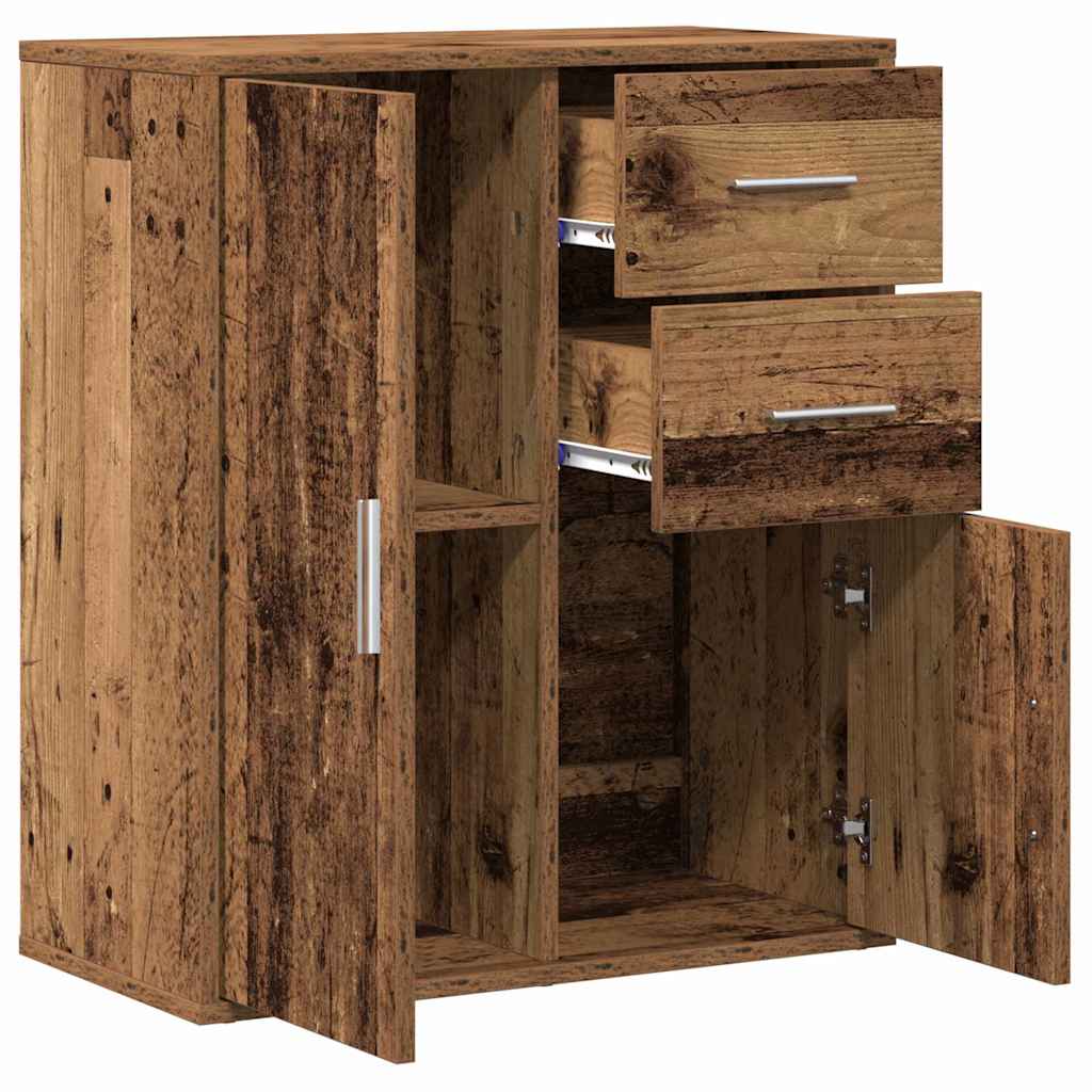 Sideboard with Drawers Reclaimed Wood Look 60 x 31 x 70 cm Engineered Wood