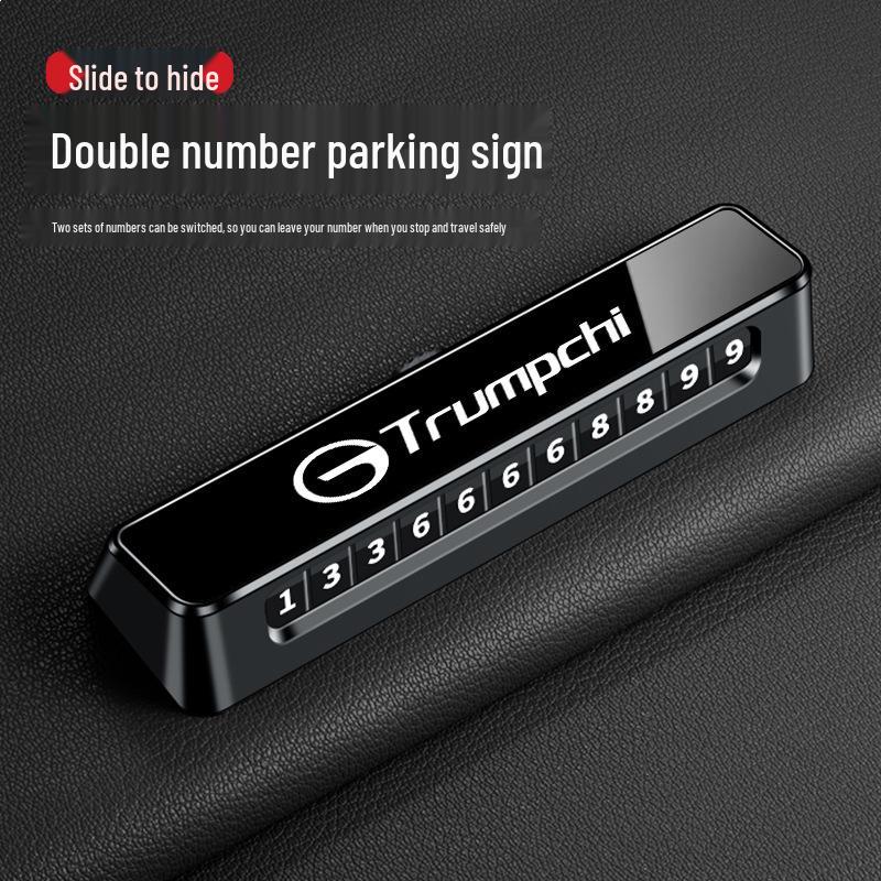 Temporary Parking Plate for GAC Trumpchi M8 GS8 Xiang S7 S9 - Double Number Movable Car Phone Card