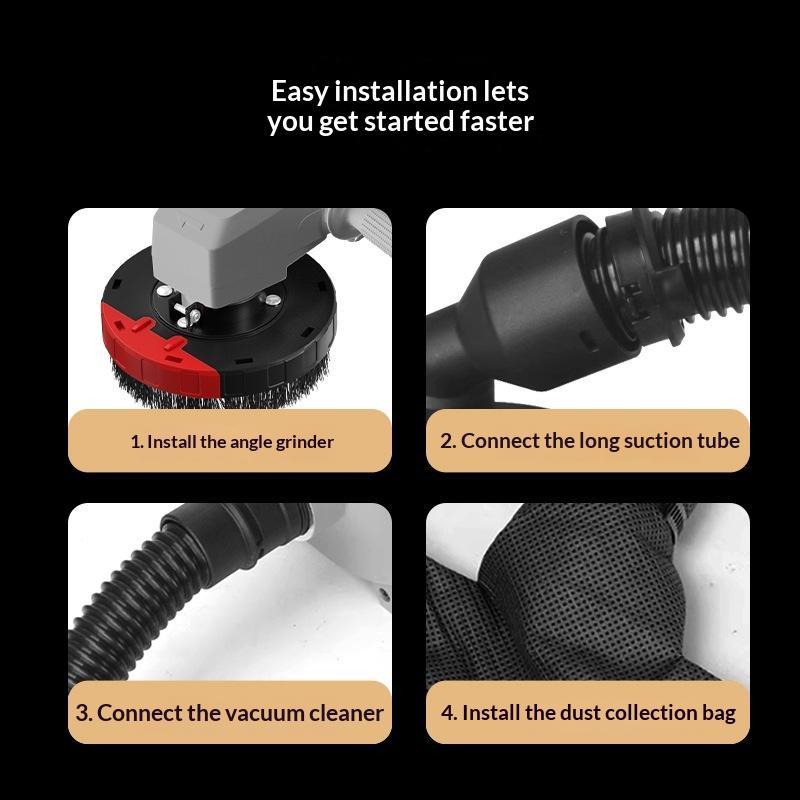 Corner Grinder Dust Protective Collection Cover Durable ABS Material Polishing Accessory Easy to Install for Metal Grinding Wood Sanding Jobs