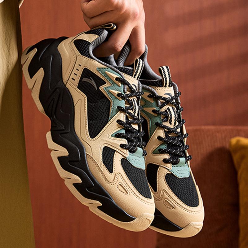 Anta Pan Shi Scarpe da Ginnastica Trendy Retro Color Block Antiscivolo Resistenti all'Usura Basse Scarpe da Papà Uomo sneaker 112548856-1