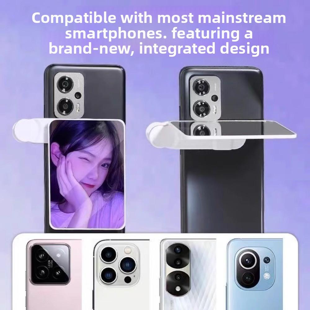 Adjustable Smartphone Camera Mirror with Cleaning Cloth Mirror Effect Lens Photography Use