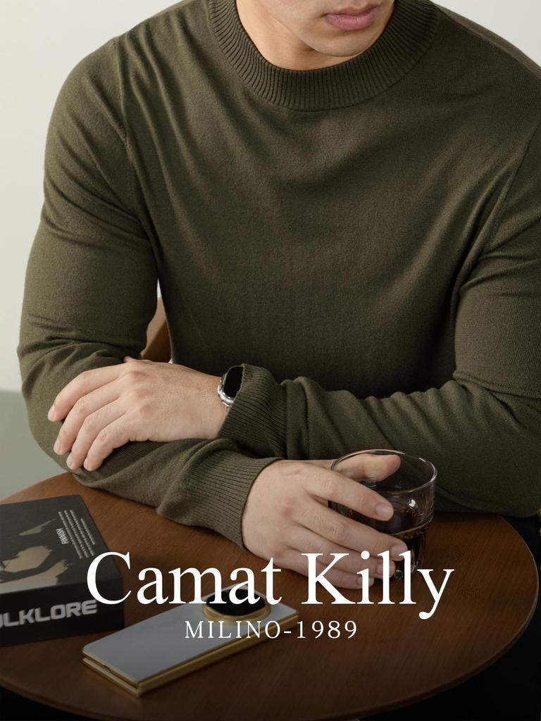 CamatKilly • Men's Soft Knitwear: Luxurious, Thick, Anti-Pilling, High-Elastic Base Layer for Autumn and Winter.