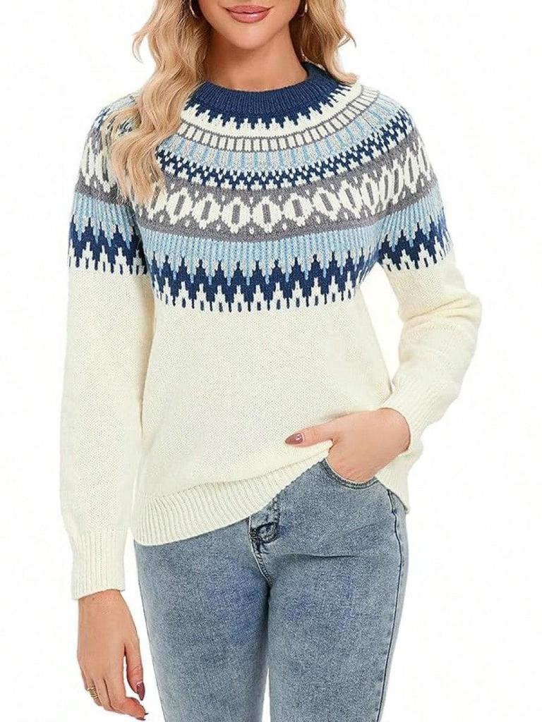 2026 Women's European & American Knit Sweater: Versatile, Loose-Fit, Sweet Style, Fresh Round Neck Top
