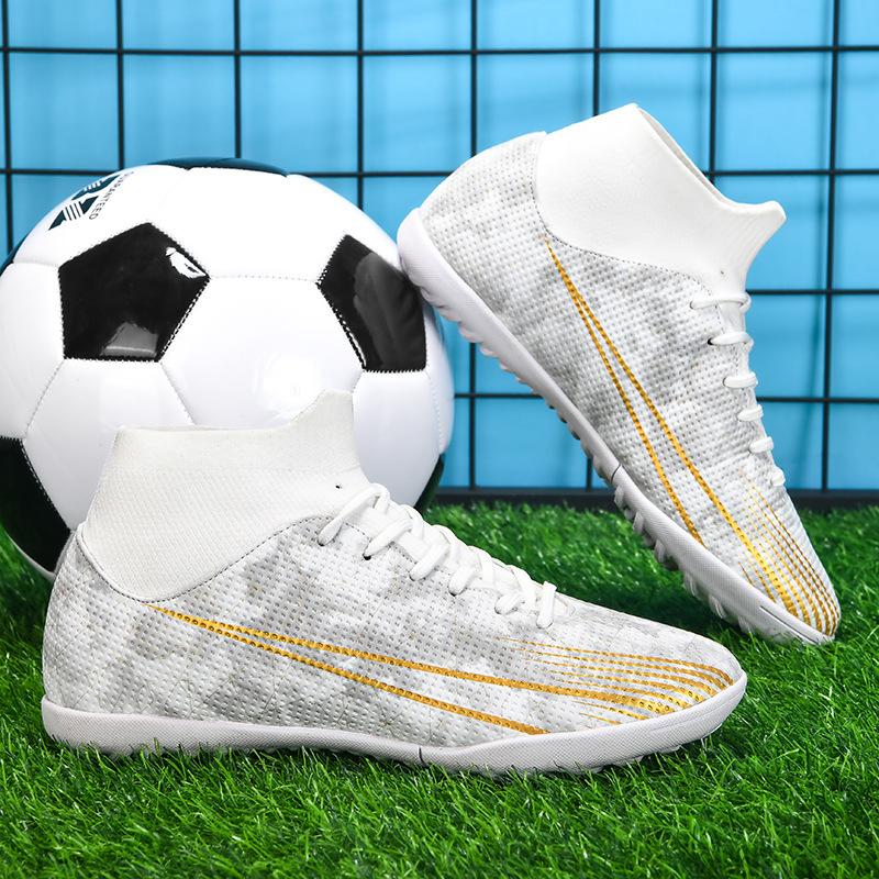 Large size football shoes high top youth primary and secondary school students football training shoes AG long nails TF broken nails non-slip sports s