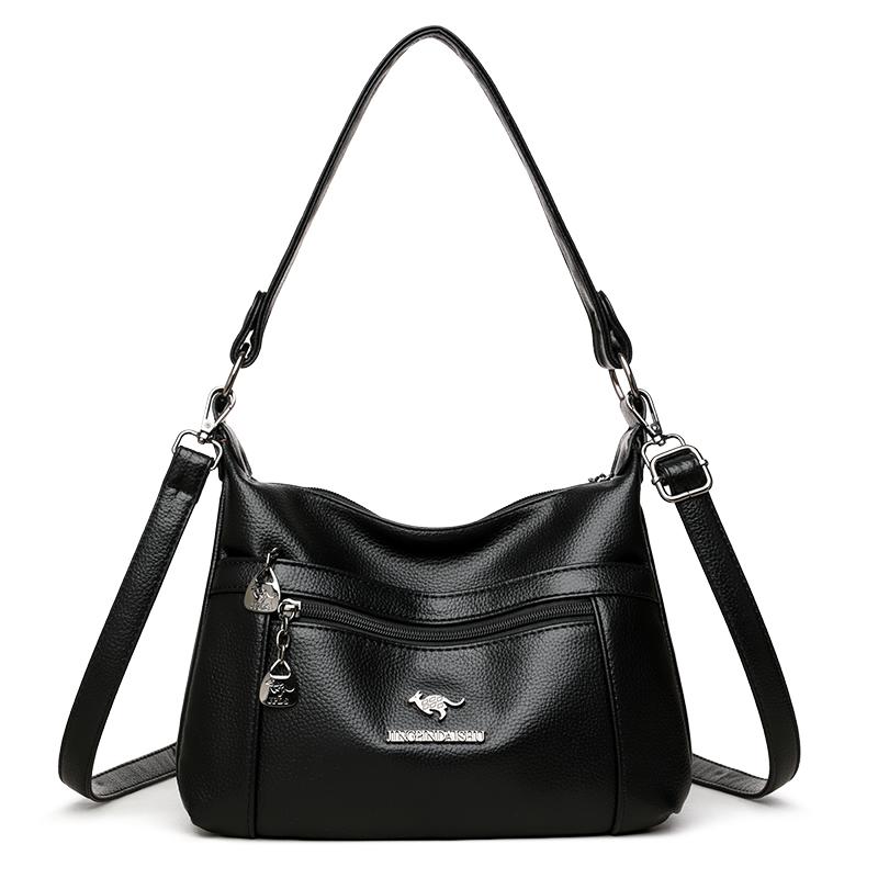 Geantă de umăr vintage pentru femei, piele moale, geantă de mână pentru mamă, geantă crossbody