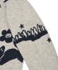 WACKY WILLY Women'S Jacquard Graphic Pullover Oatmeal