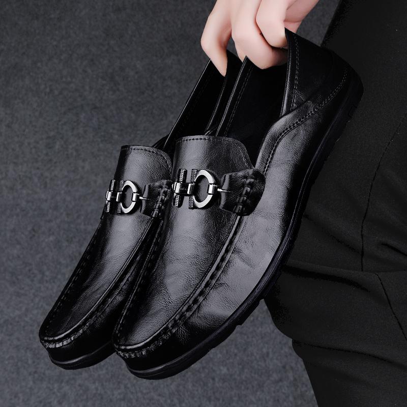Casual Leather Shoes for Men Soft Sole 2024 Stylish Mens Loafers Fashion Designer Male Slip on Footwear Leisure Walk Moccasins