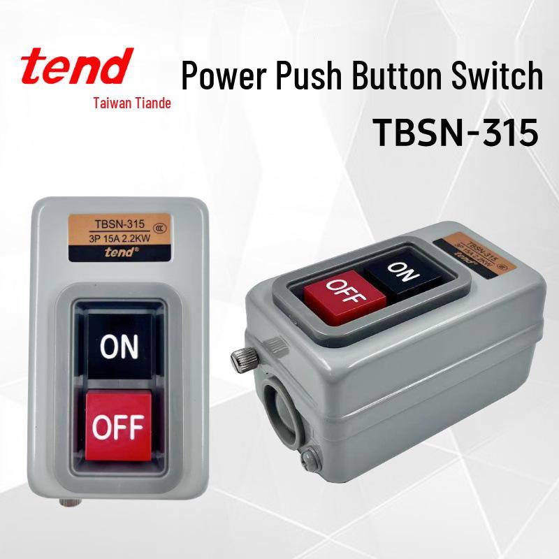 

TEND Tiande TBSN-315 Push Button Switch, 15A, 2.2KW, 3P