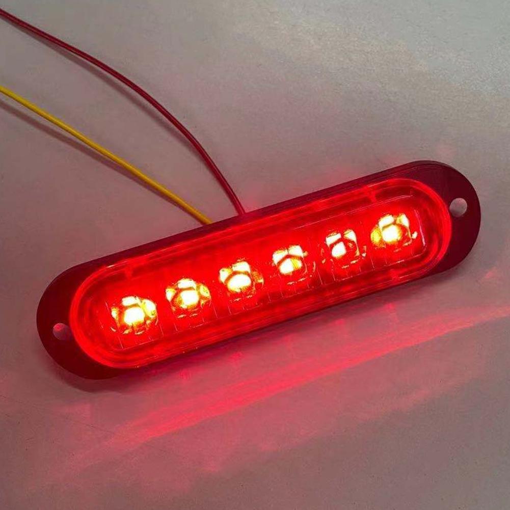 12V 24V Red Yellow White 6 LED Side Marker Warning Lights Signal Light Clearance Fog Lamp For Truck Trailer Caravans Boat RV Car
