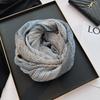 Japanese Style Checkered Linen Cotton Shawl Scarf for Women, 130x130cm - Warm Retro Literary Design