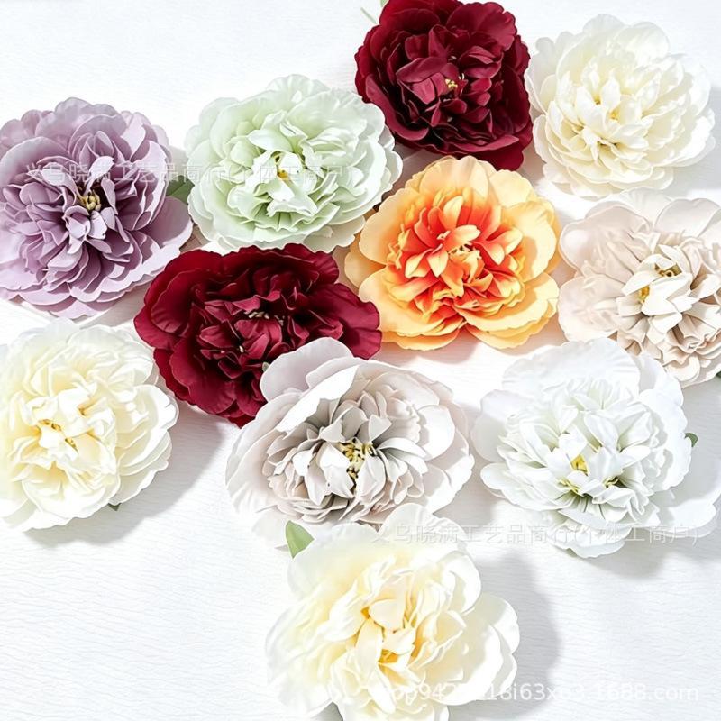 9cm Silk Peony Hair Accessories for Hanfu, Hairpins, or Home Decor Ornaments