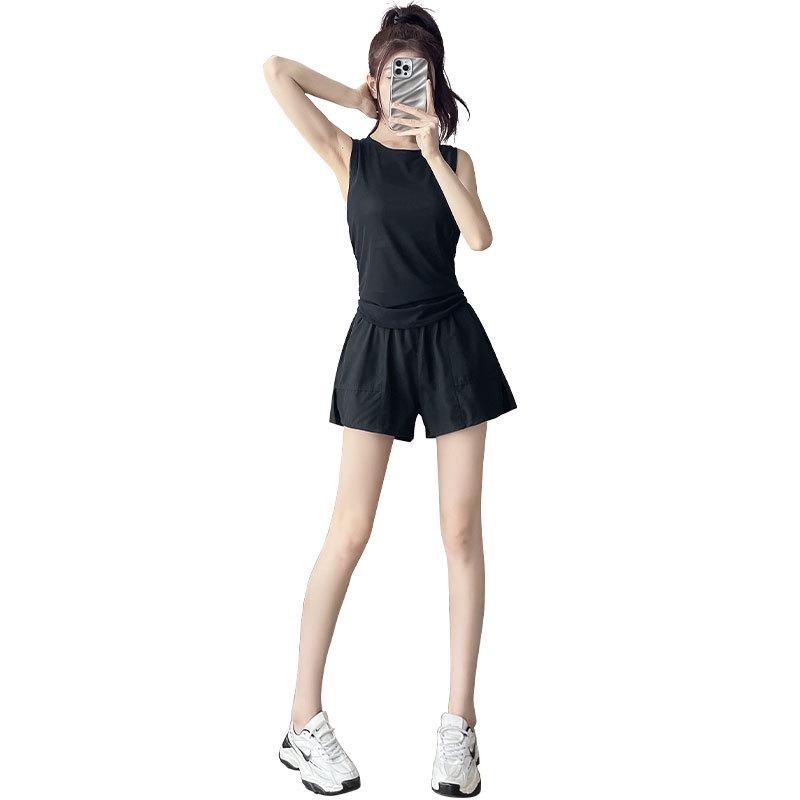 2024 Women's Summer Running Set: Quick-Dry Cardigan, Vest, Yoga Suit, and Shorts