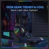 Wired Gaming Headset with RGB Light, 50mm Driver 360° Bendable Noise‑cancelling Mic 3.5mm USB Gaming Headphones for PC PS4 Xbox One