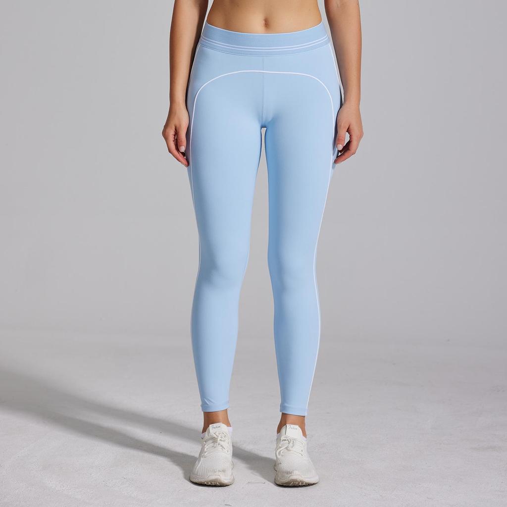 Women's Color-Block Sports Yoga Set: High-Intensity Sports Bra & High-Waisted, Hip-Lifting Yoga Pants