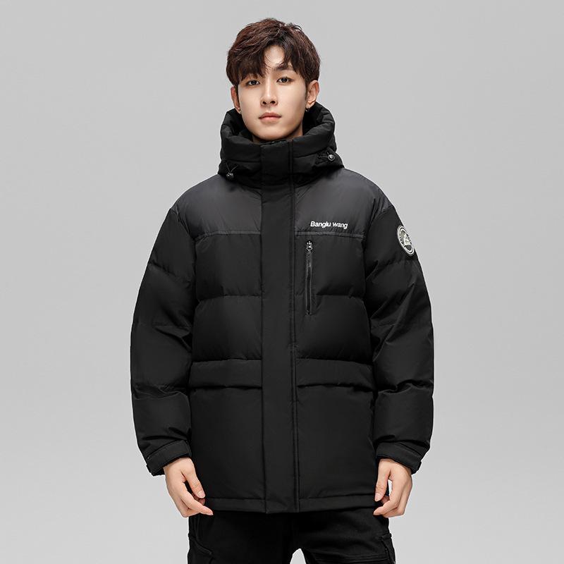 

Winter Hooded Down Jacket - Men s & Women s Thick, Trendy, Loose-Fit, Short Style with 90% White Duck Down XL