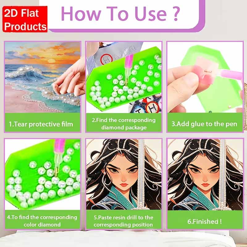 Disney Pearl Painting Mulan Pearl Aesthetic 5D DIY Pearl Picture Crafts for Adults/Beginners Gift Ideas Home Decor