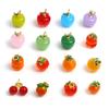2 Stück 3D Frucht Anhänger Apfel Stil Bunter Anhänger Für Halskette DIY Anhänger Fußkettchen Ohrringe Halskette DIY Herstellung Zubehör
