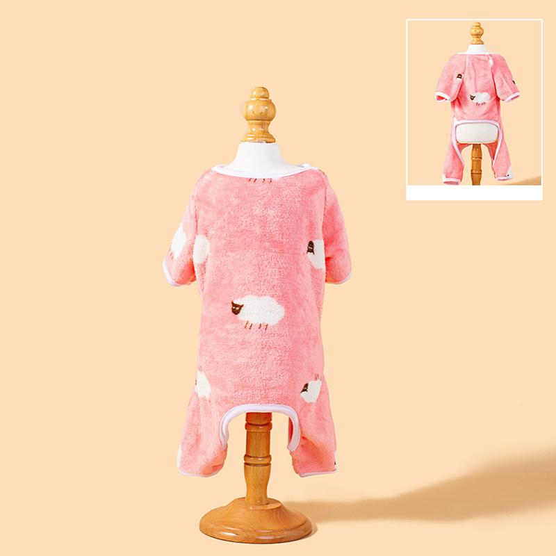 

Горячая распродажа осенне-зимней одежды для домашних животных, новая одежда для собак из овечьего кораллового бархата, одежда для собак из бишона Тедди XXL розовый