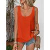 New European American Fashion Women's Fresh Sleeveless Tube Top Strappy Double Layer Swing Hem Cami Top