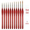 10-Piece Children's Paint Brush Set: Blue Handle Nylon Brushes for Acrylic, Watercolor, and Oil Painting