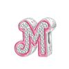 Pink Barbie Style Alphabet Bead Charms DIY Bracelet Jewelry Accessories 925 Silver