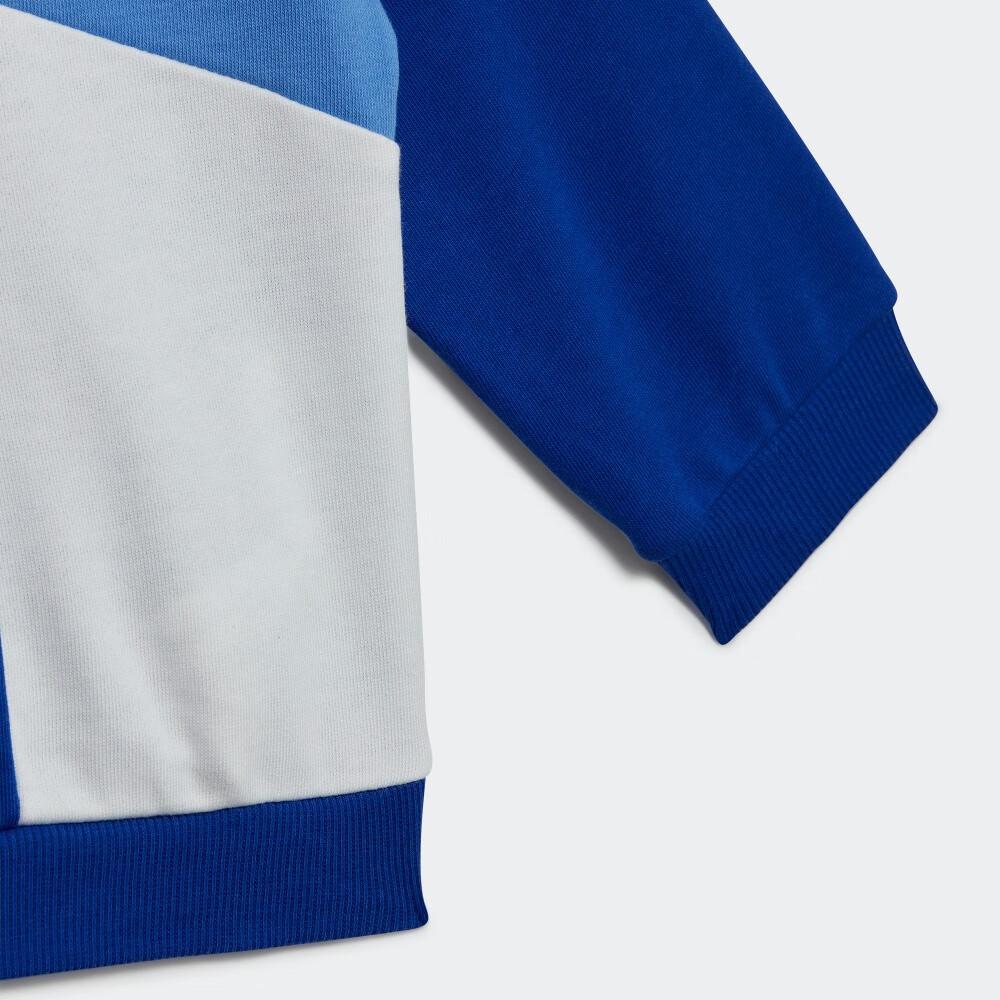 adidas Lässiges Sportset Color Block Langarm Rundhals Baby-Sets Blau HR5877