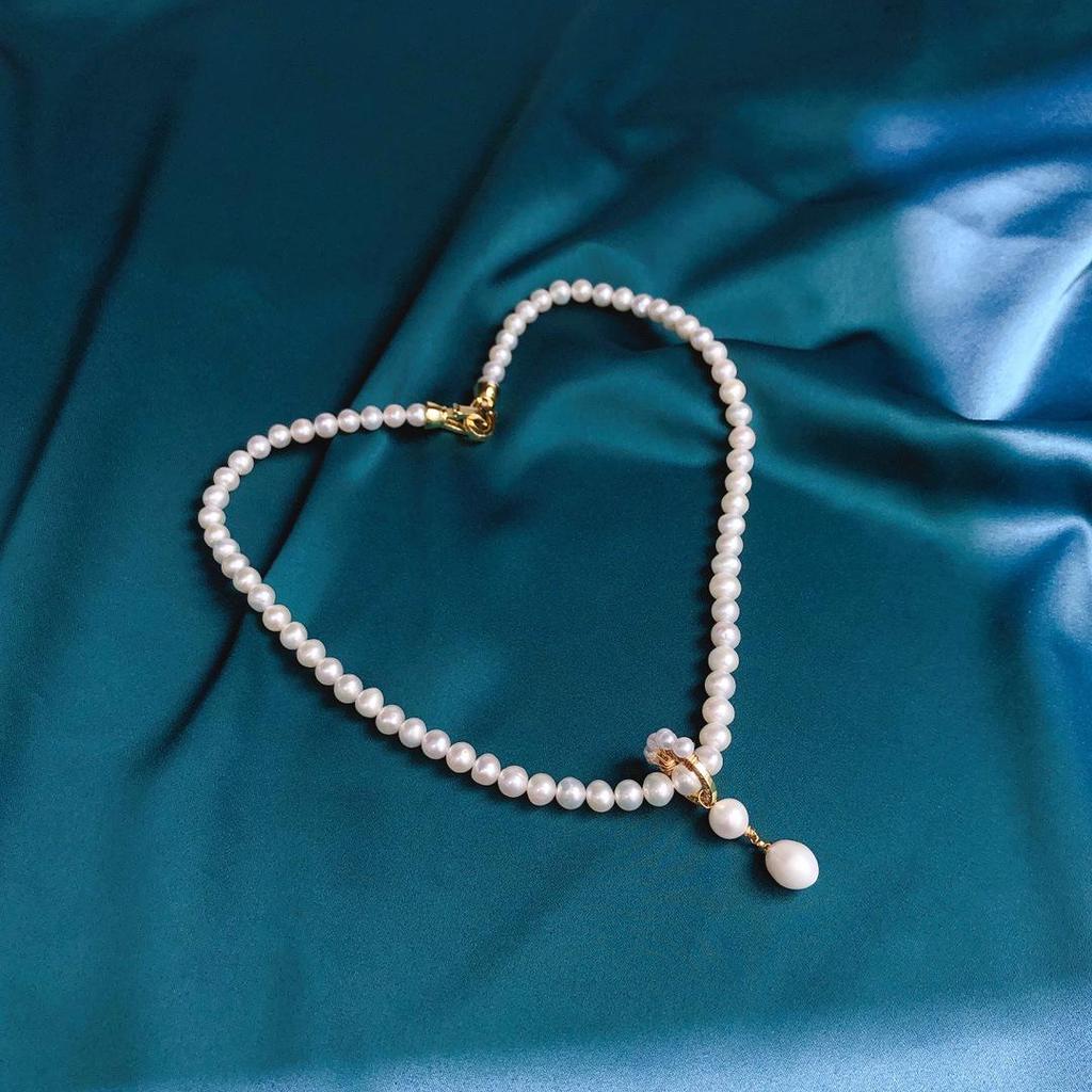 Zhuji Freshwater Pearl Necklace - White, Versatile Fashion Jewelry with Exquisite Luster for Women.