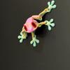 New  Cute Gradient Colored Frog Fridge Magnets Cartoon Cute Mini Action Figures Kitchen Fun Decorations Car Pendant