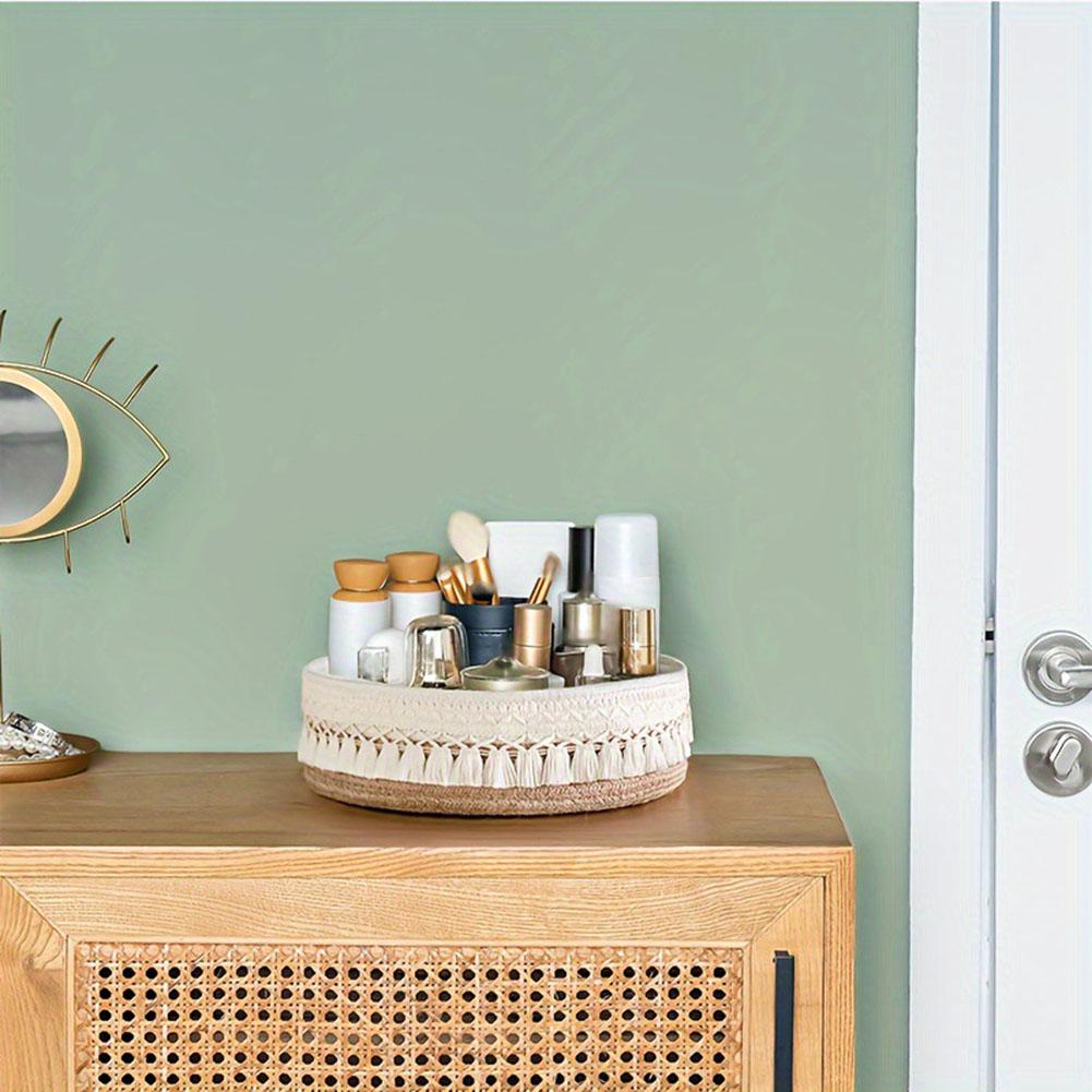 Clutter-Free Solution Cotton Storage Basket Tassel Organizer