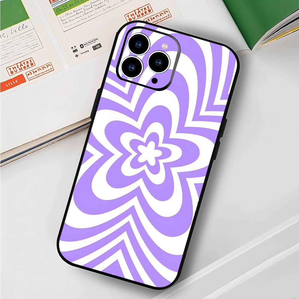 Bunte Herz-Handyhülle für iPhone 15, 16, 14 Plus, 13, 12, 11, 17 Pro Max, 17 Air, Schwarz, weich