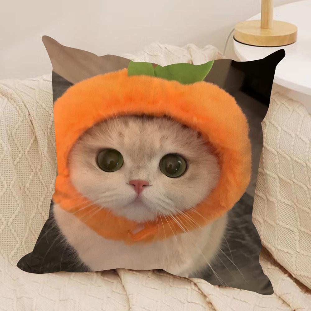 cute cat kawaii Cushion Cover Soft Plush Fabric DoubleSided Printed Cushion Covers for All Seasons Home Decor