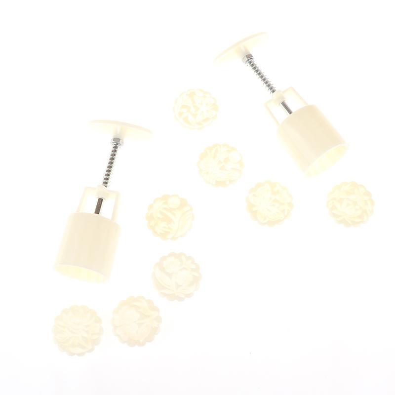 Mooncake Mold Flower Shape Mid-Autumn Festival Mold Plungers Pastry Fondant Decoration Tools