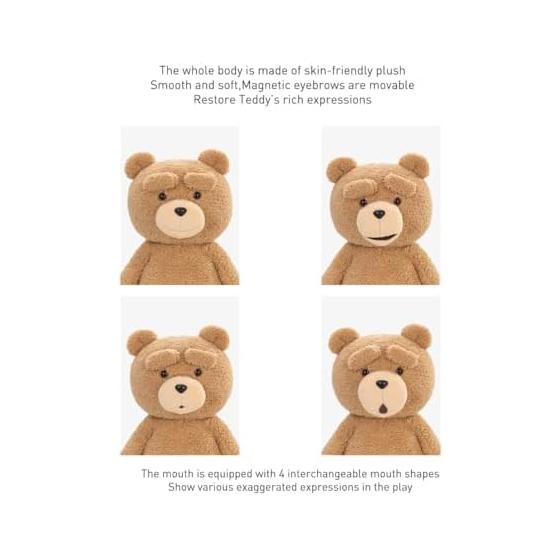 [POP MART Official Store] Ted2 Ted Action Stuffed Toy Pop Mart Stuffed Doll Toy Soft Vinyl Doll Key Chain Blind Doll Gift Push Activity Popma Genuine