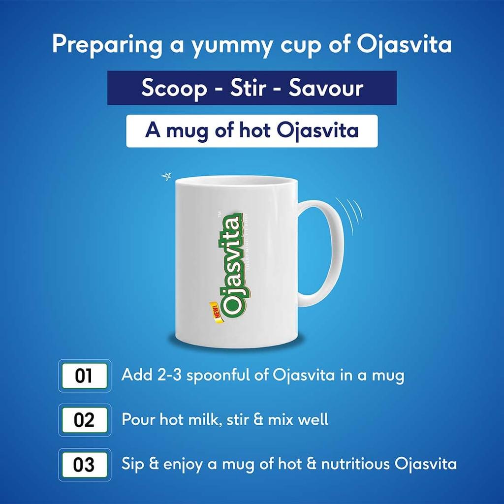 Sri Sri Tattva Ojasvita Malt Tozu İçecek Karışımı Günlük Canlılık Odak Enerji Desteği İçin 500 g X 2'li Paket